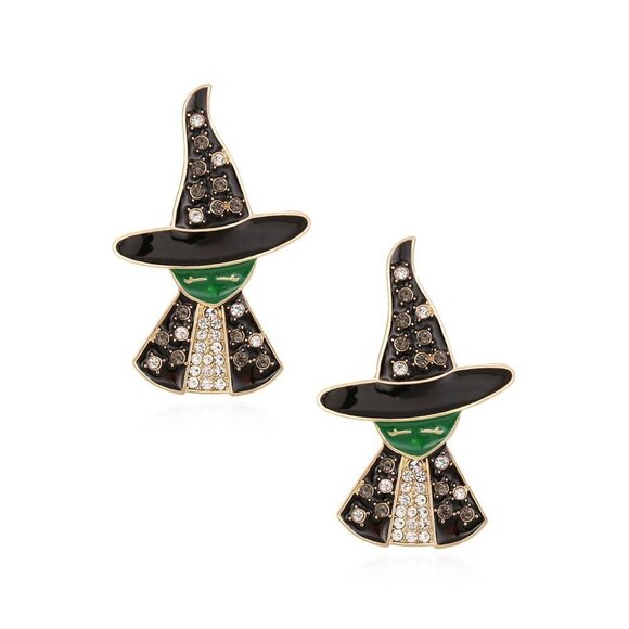 Witch Rhinestone Stud Earrings - Picture 1 of 1